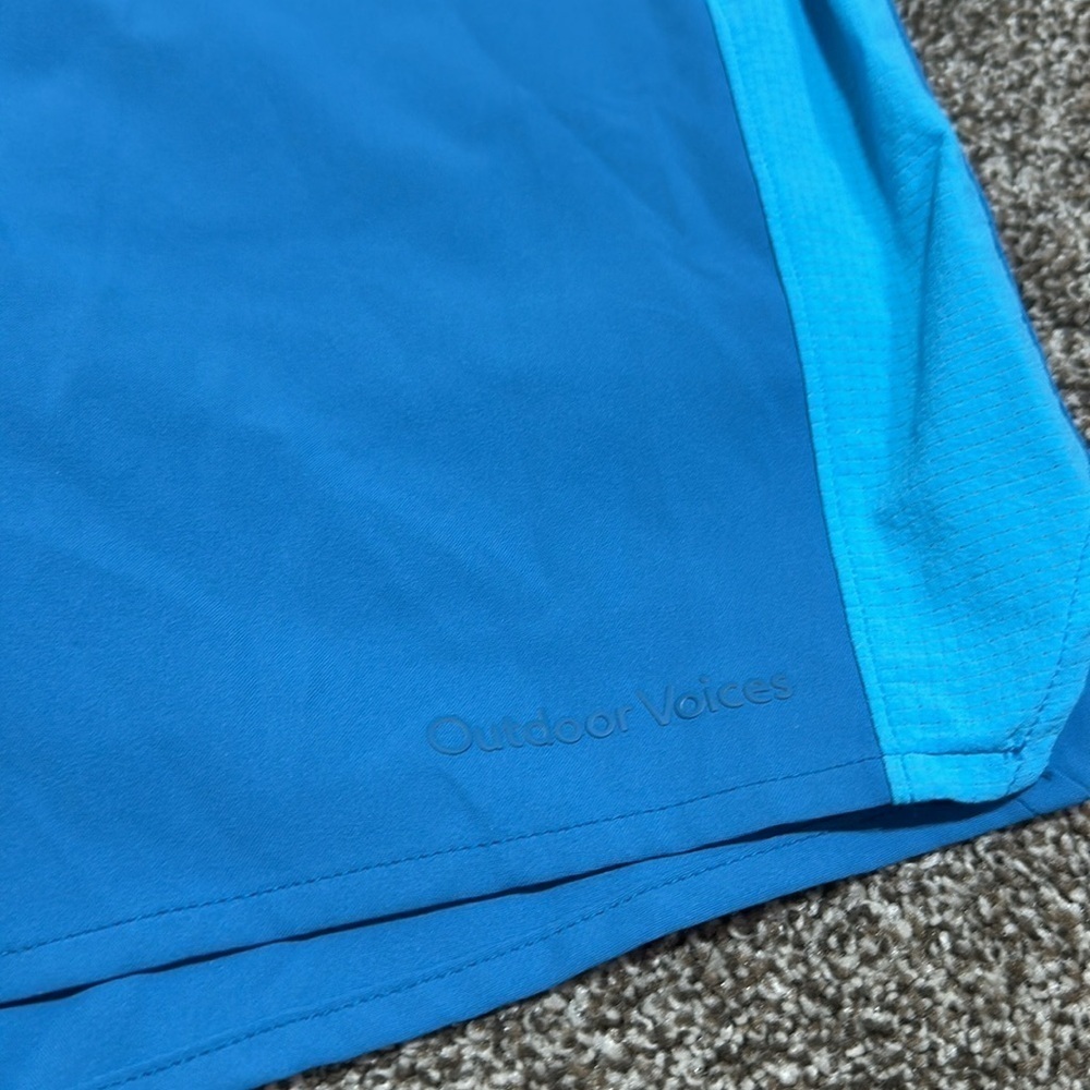 NWT Outdoor Voices high stride 7” short with Pockets river/azure women’s XL - Picture 2 of 14